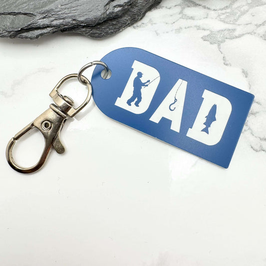 Fishing Keyring for Dad Fishing Lovers Gift Ideas | Custom engraved gifts