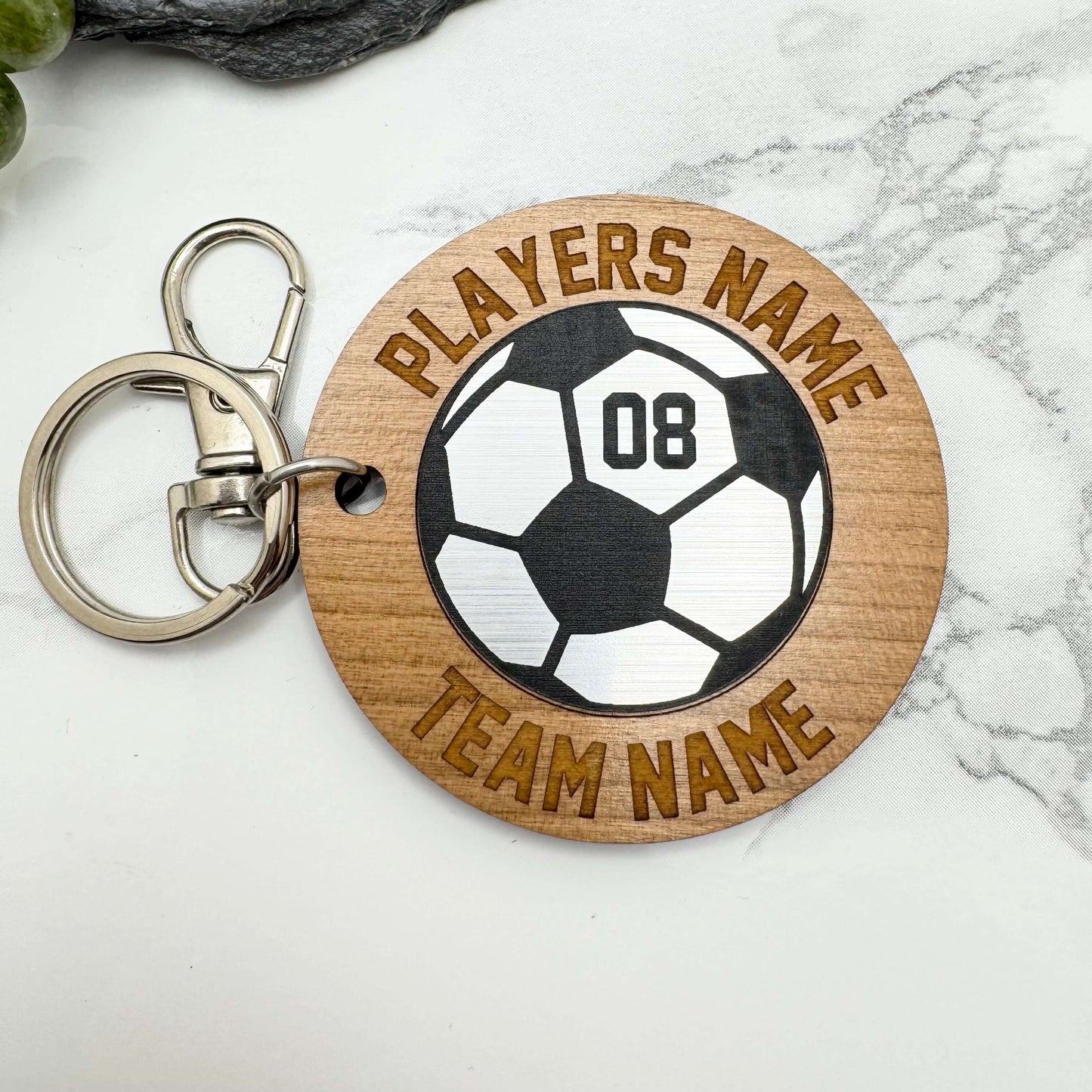 Football Keyring Personalised Soccer Keyring, Football lovers gift