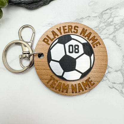 Football Keyring Personalised Soccer Keyring, Football lovers gift