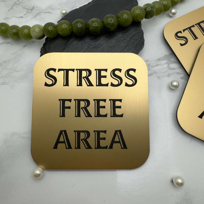 Stress-Free Area Fridge Magnet – Motivational Home & Office Decor Gift