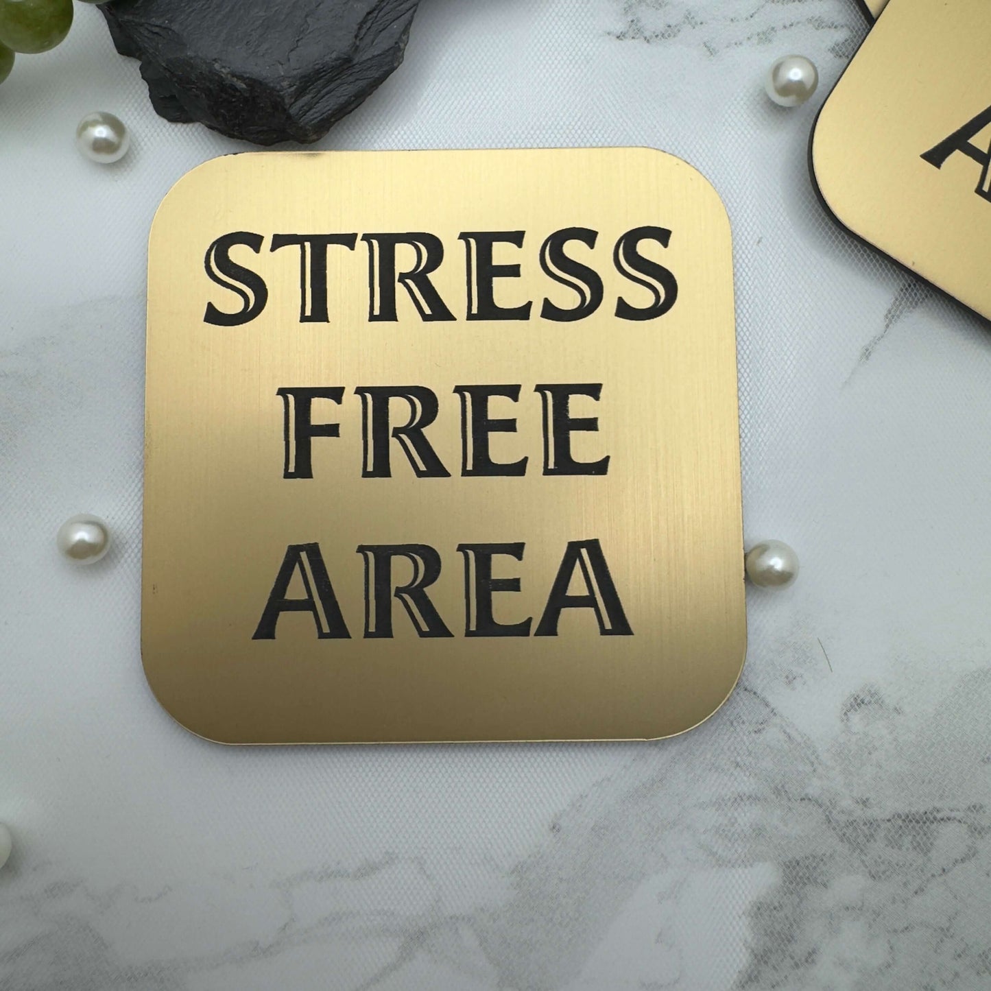 Stress-Free Area Fridge Magnet – Motivational Home & Office Decor Gift