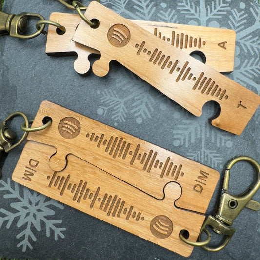 Spotify couples keyring jigsaw puzzle keyring