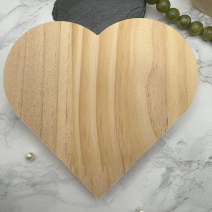Personalised Wooden Heart Block | Custom Engraved Rustic Décor | Freestanding Gift for Weddings, Anniversaries & Home Decoration