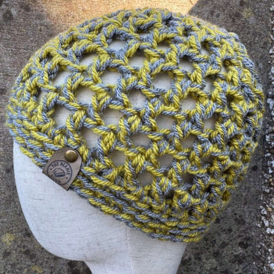 Hand Crocheted Mesh Lace Beanie Hat – Soft Acrylic Open Weave Slouchy Hat | Lightweight Spring/Summer Crochet Cap – The Beanie Club
