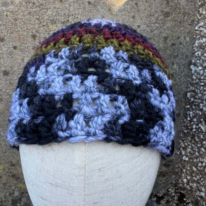 Hand Crocheted Wool Blend Beanie Hat – Chunky Warm Winter Hat – Multicolour Unisex Beanie from The Beanie Club
