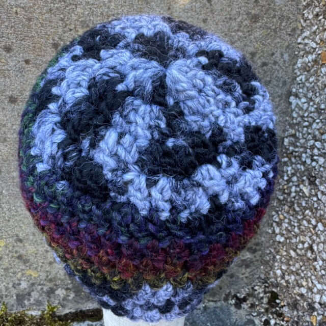 Hand Crocheted Wool Blend Beanie Hat – Chunky Warm Winter Hat – Multicolour Unisex Beanie from The Beanie Club