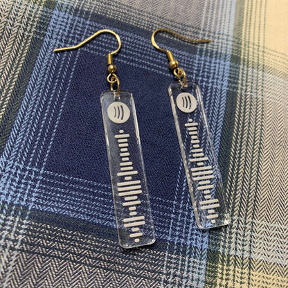 Spotify Code Earrings, Music Gifts, Spotify Earrings, Spotify Code, Playlist Earring, Personalised Scannable Spotify, Birthday, Christmas