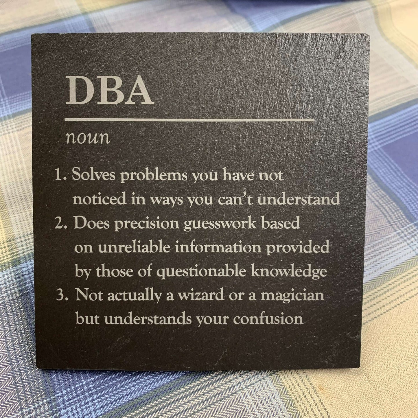 personalised square slate coaster definition tableware