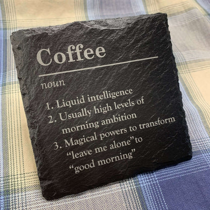 personalised square slate coaster definition tableware