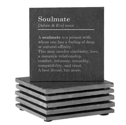 personalised square slate coaster definition tableware