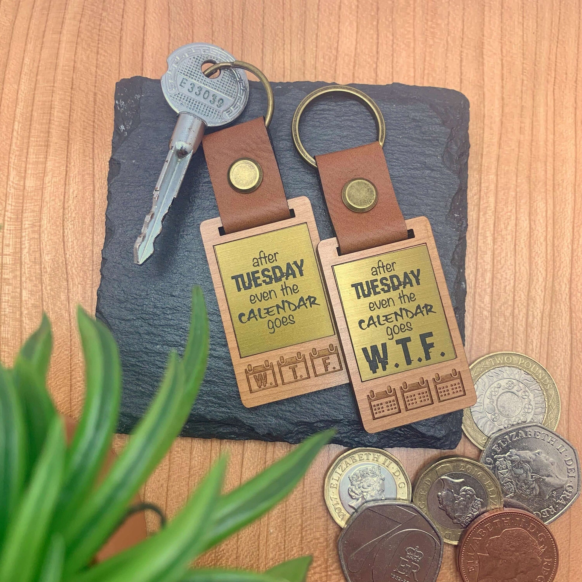 WTF Rude Keyring Funny Keychain Gift Ideas Wednesday Thursday Friday Calendar keyring End of the week Keychain Funny Secrets Santa Novelty