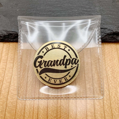 granpa fathers day double sided token