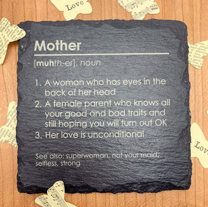 personalised square slate coaster definition tableware