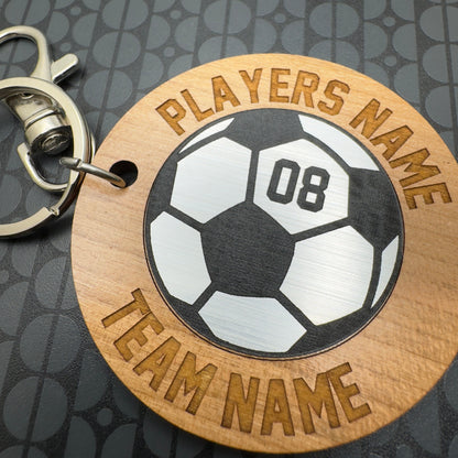 Football Keyring Personalised Soccer Keyring Birthday Christmas gift