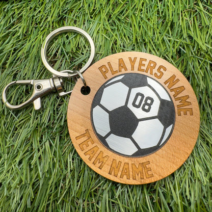 Football Keyring Personalised Soccer Keyring Birthday Christmas gift