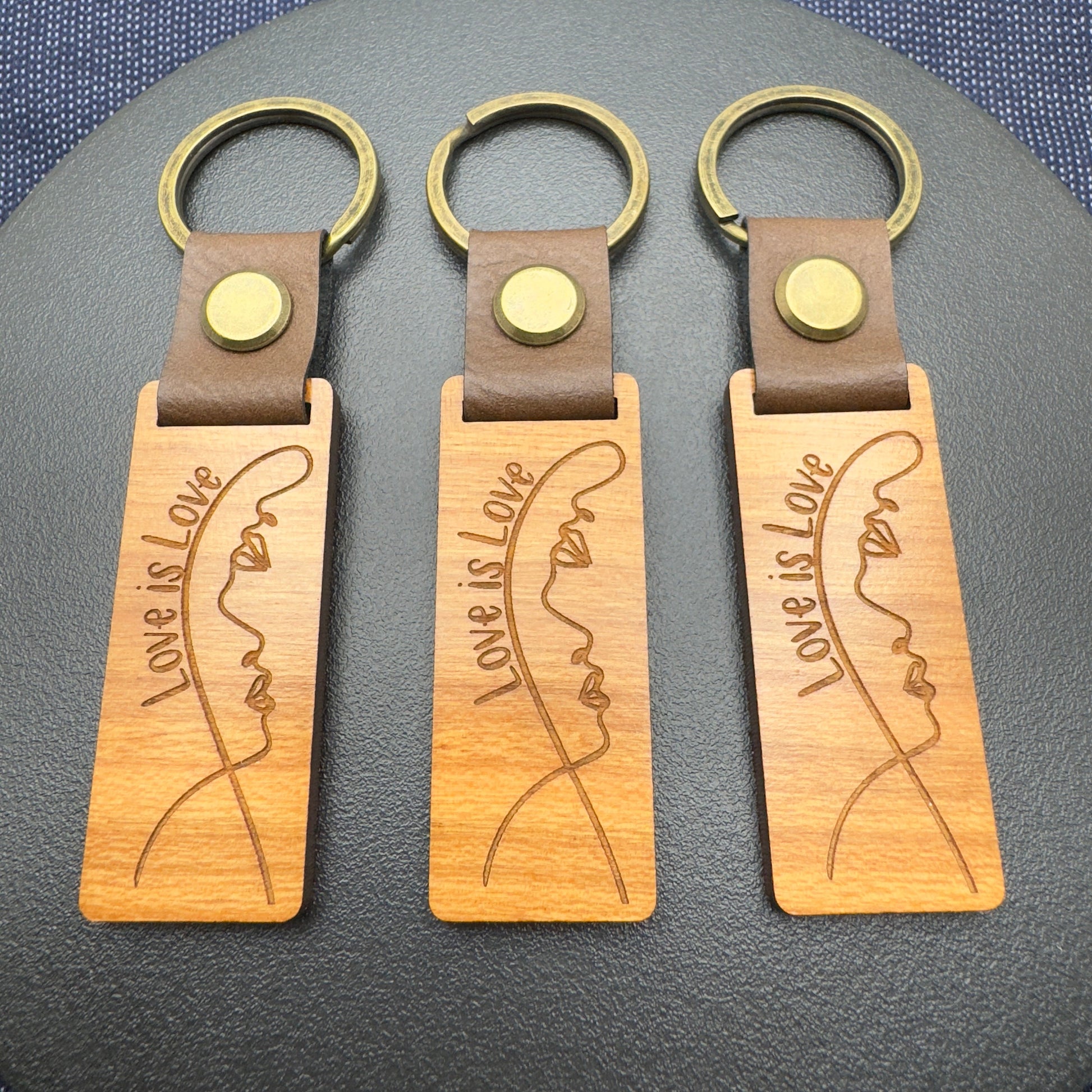 LGBTQ Pride Keychain, Wooden Keyring “Love is Love”, Pride accessories, Personalised keyring, Equality Keychain, Christmas gift