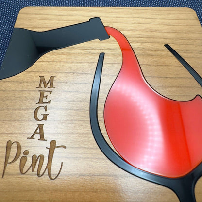 Mega pint inlaid coaster