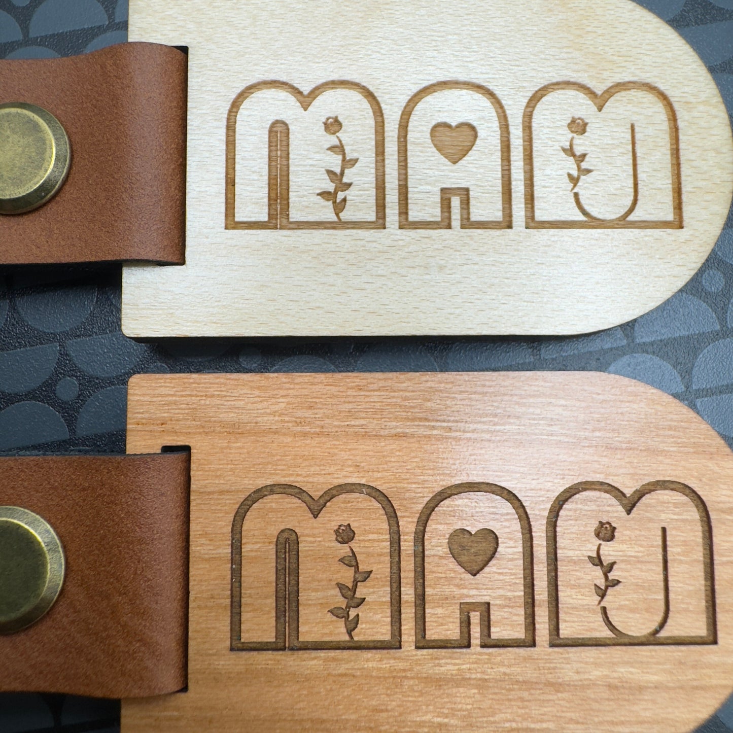 MAM Keyring Personalised Engraved Hidden Message “I Love You” Custom gift for Mum Garden Lovers Birthday Christmas gift
