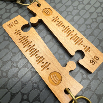Couples Keyring Spotify Matching Spotify Couples Gifts Personalised Gift Keyring Set Birthday gift Spotify Code Christmas gift for Couples