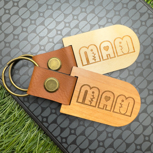 MAM Keyring Personalised Engraved Hidden Message “I Love You” Custom gift for Mum Garden Lovers Birthday Christmas gift