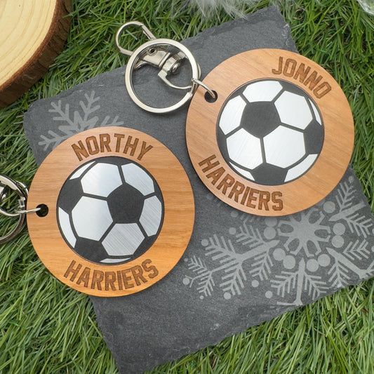 Football Keyring Personalised Soccer Keyring Birthday Christmas gift