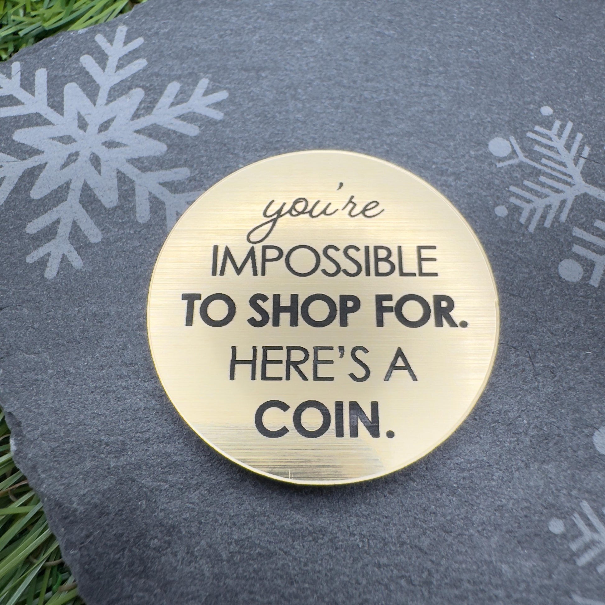 Funny Flip coin for Christmas double sided engraved