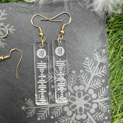 Spotify Code Earrings, Music Gifts, Spotify Earrings, Spotify Code, Playlist Earring, Personalised Scannable Spotify, Birthday, Christmas
