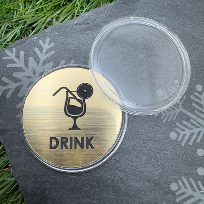 flip decision coin yes or no custom engraved