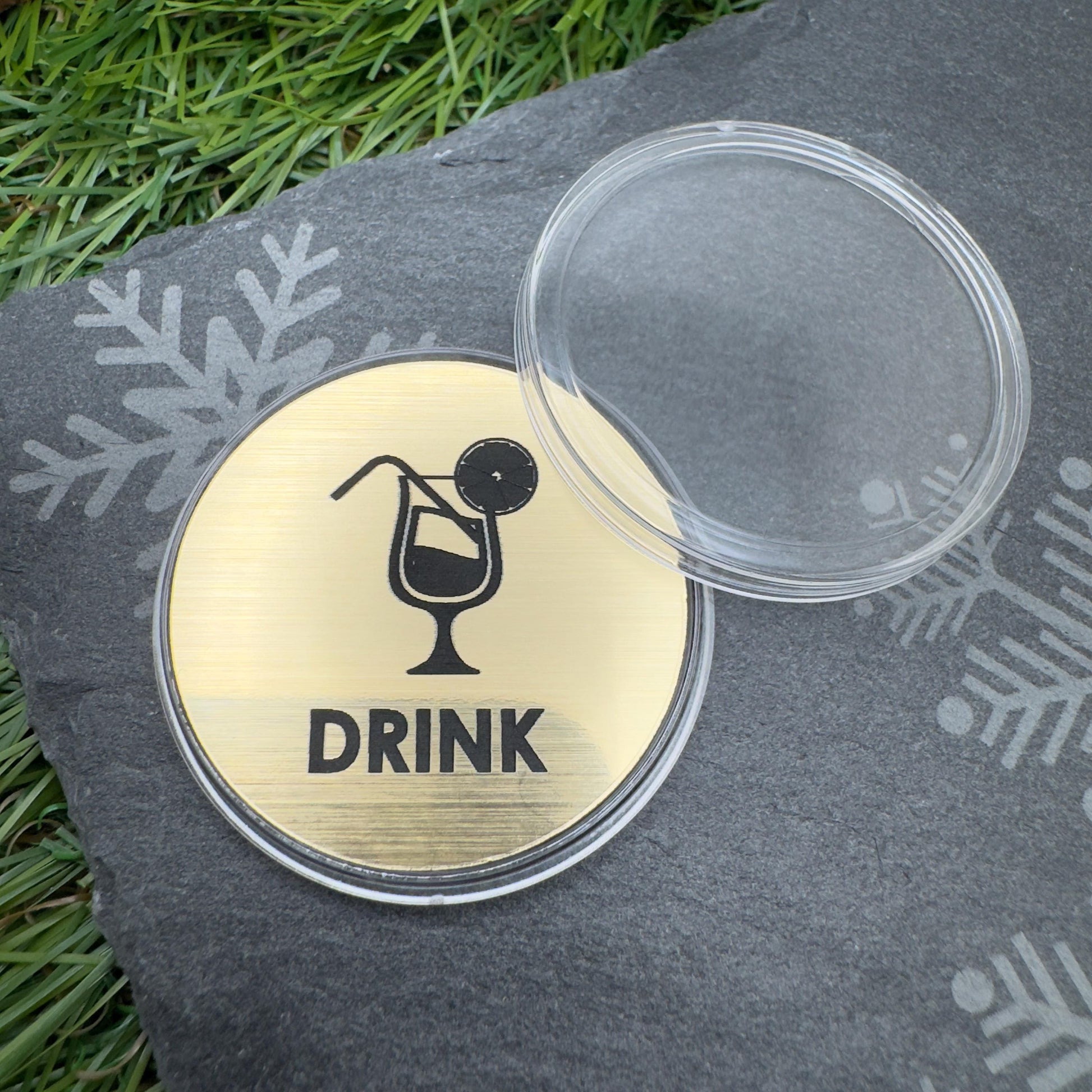flip decision coin yes or no custom engraved