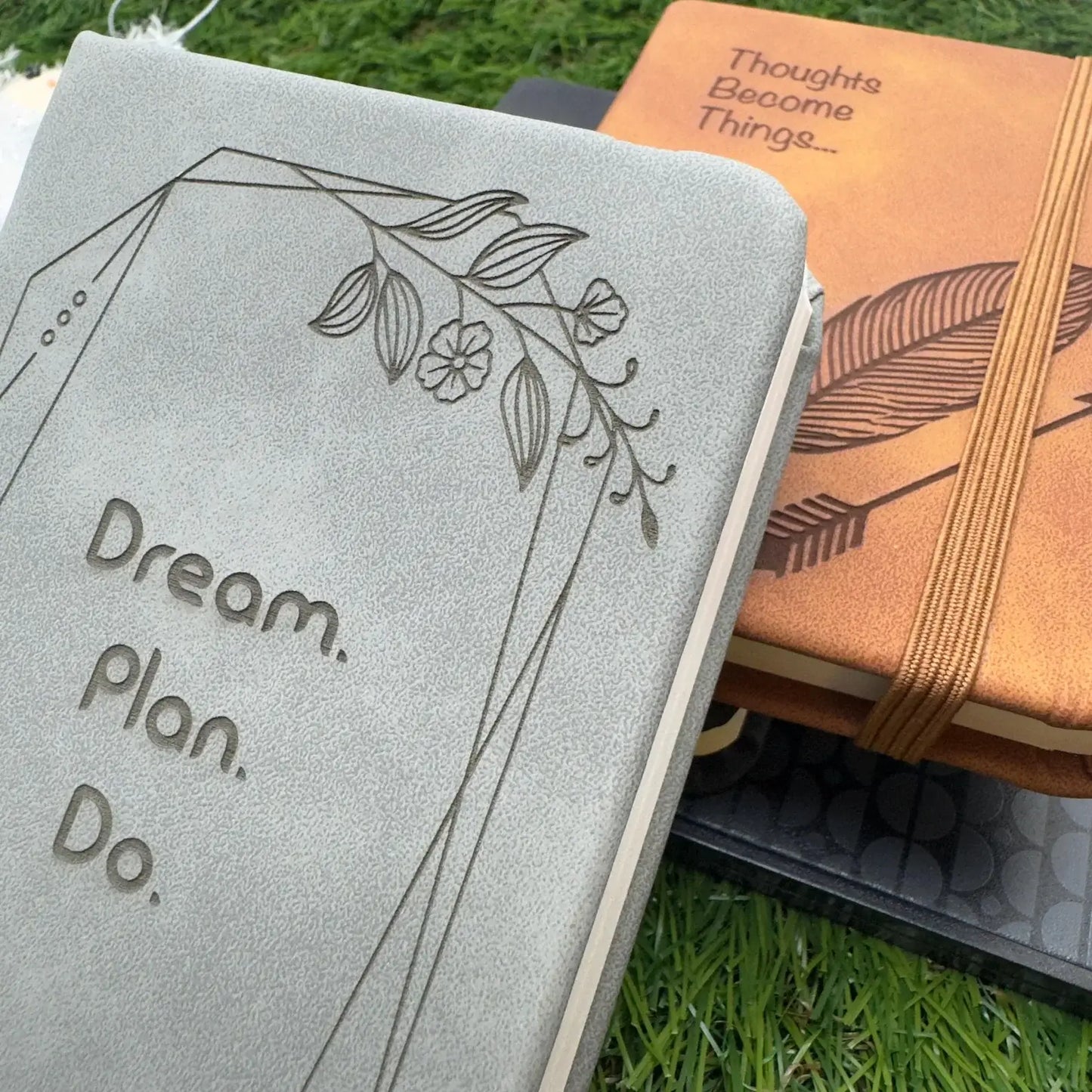 personalised leather small mini notebook travel journal
