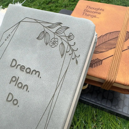 personalised leather small mini notebook travel journal