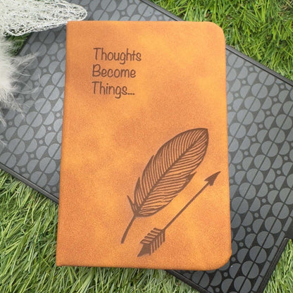 personalised leather small mini notebook travel journal