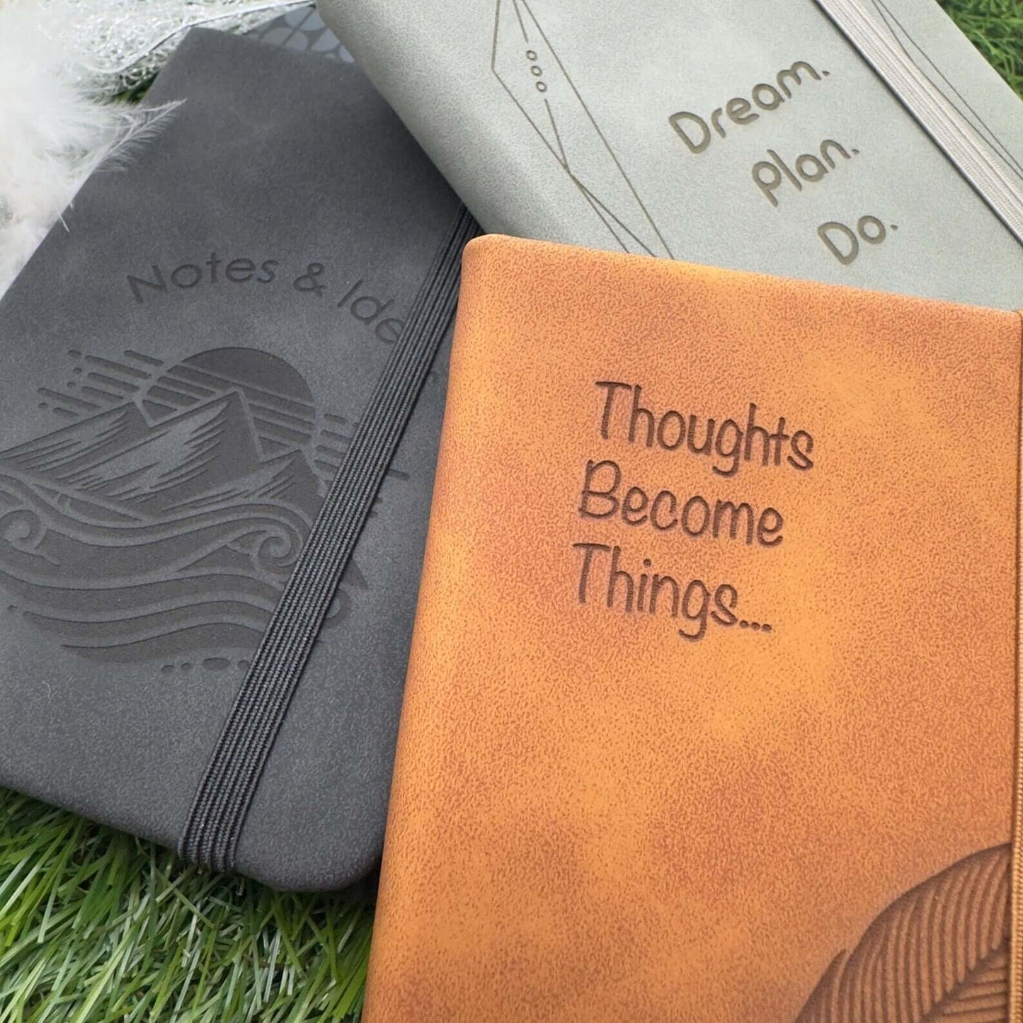 personalised leather small mini notebook travel journal
