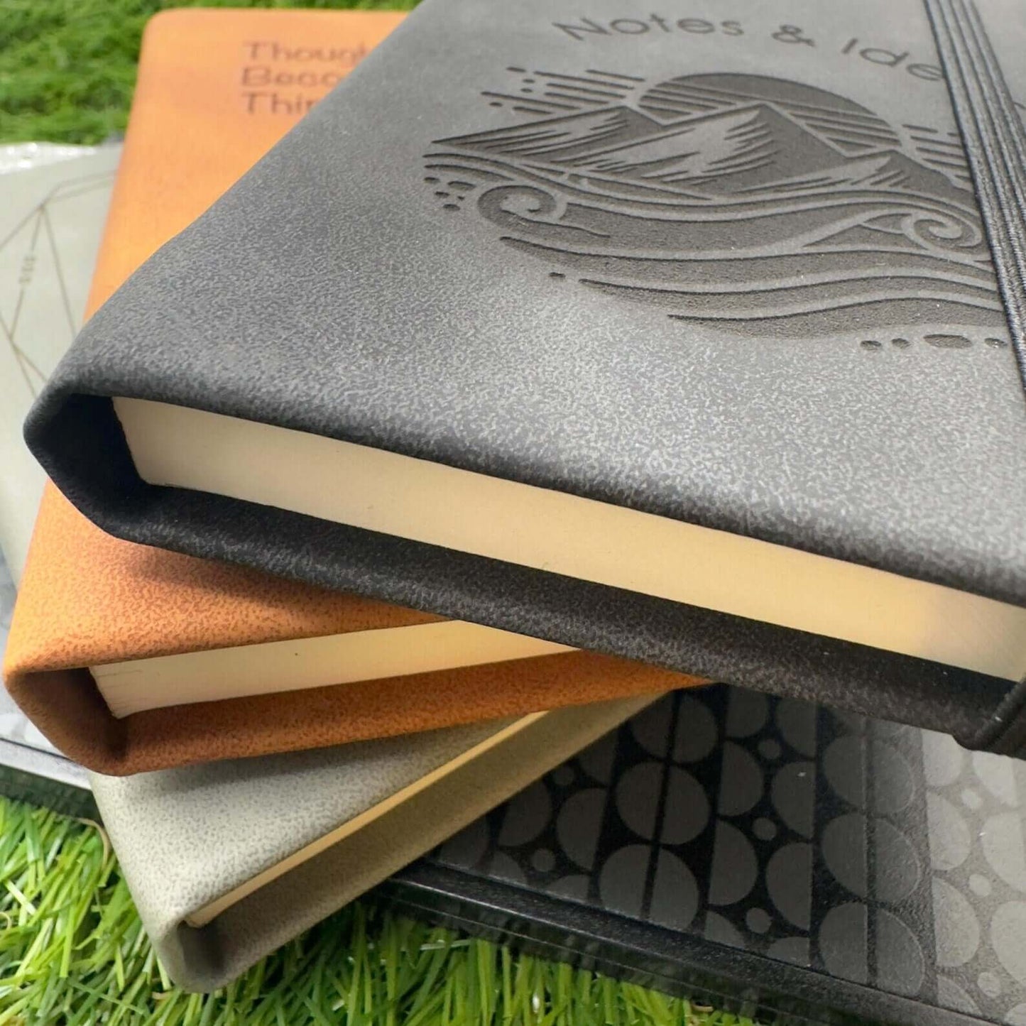 personalised leather small mini notebook travel journal