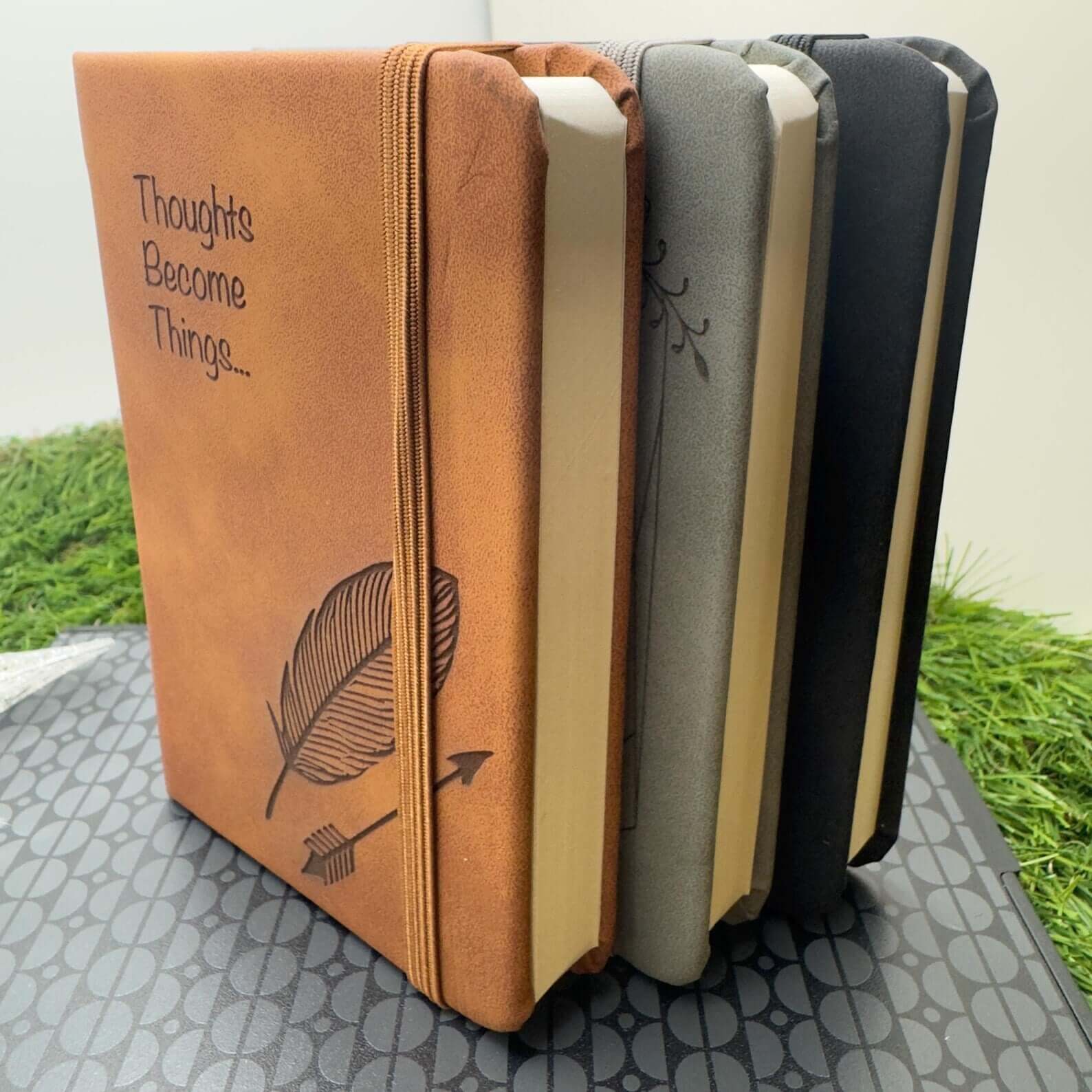 personalised leather small mini notebook travel journal